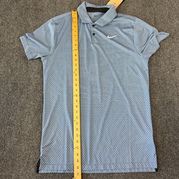 Nike Dri-Fit Tour Golf Polo Mens Size Small Tall Shirt Blue Textured FD5741-410 - Picture 8 of 9